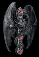 Wall Plaque Cross - Gothic Dragon