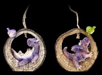 Cute Dragon Figurines - Hello little Friend - purple