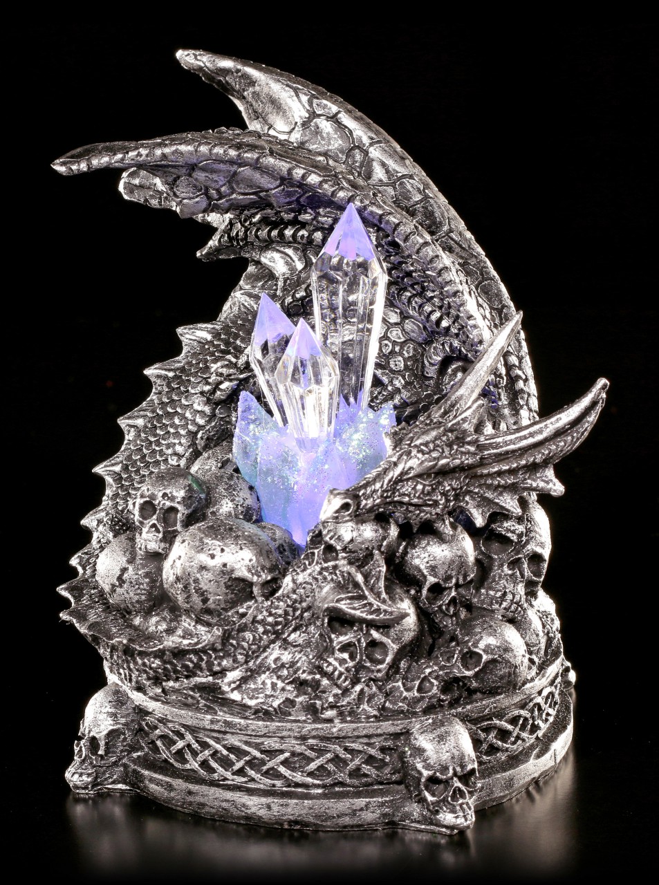 Dragon Figurine - Crome guards Crystals LED