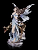 6cm BUST resin Figure Kit Model Magician Hunter Fairy Girl with Dragon Unpainted 