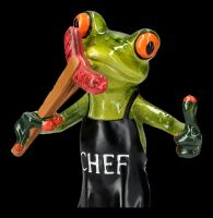 Lustige Frosch Figur beim Grillen - BBQ Chef