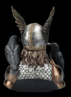 Odin Figur - Büste klein mit Raben