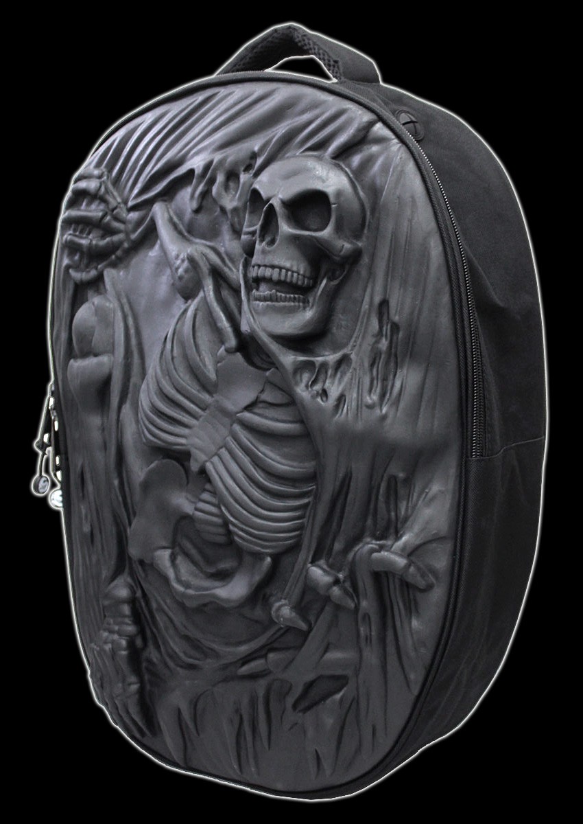 Skull Back Pack 3D Latex - Death Re-Ripped