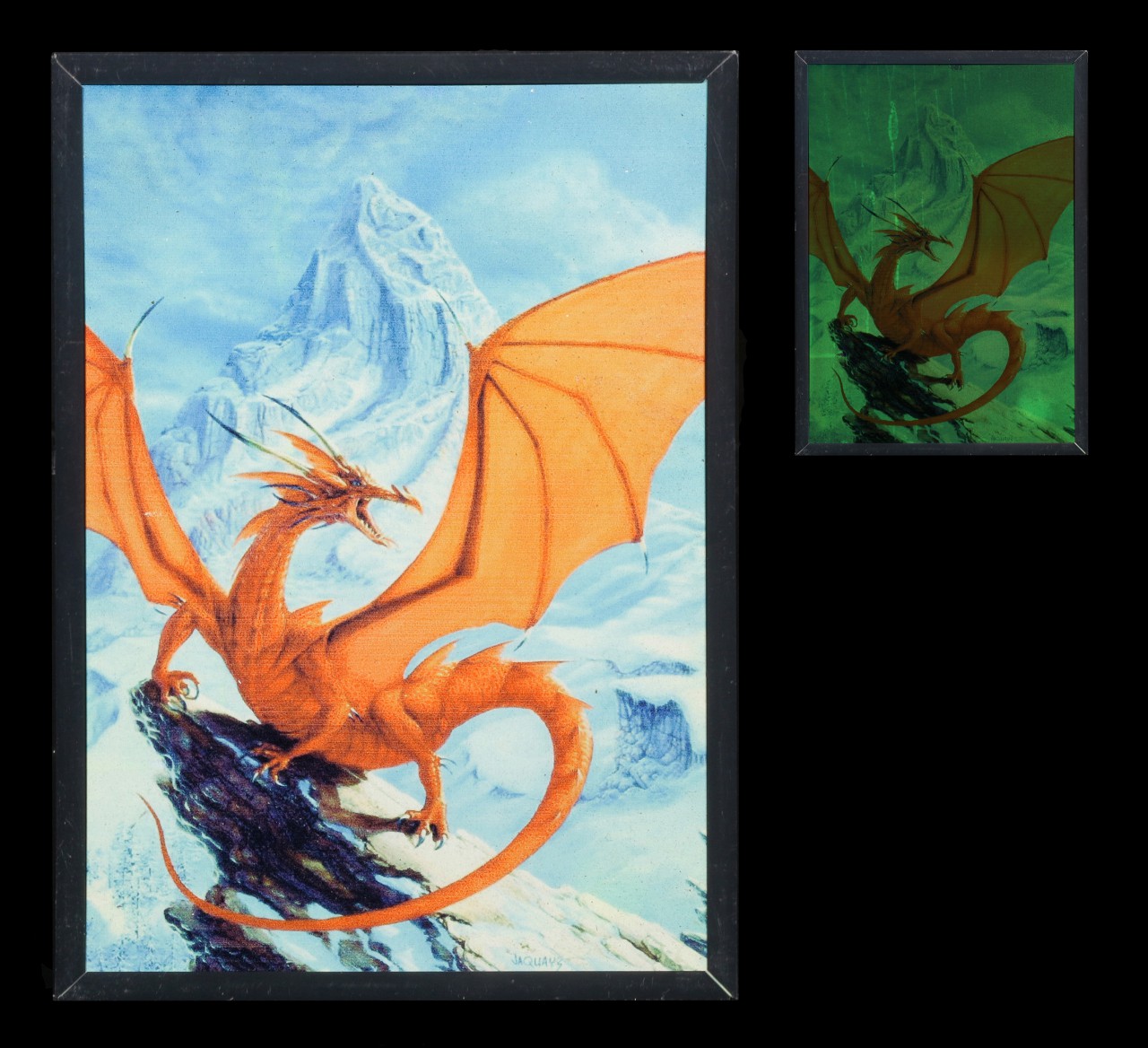 Wooden Wall Picture - The Dragon - Glow in the Dark
