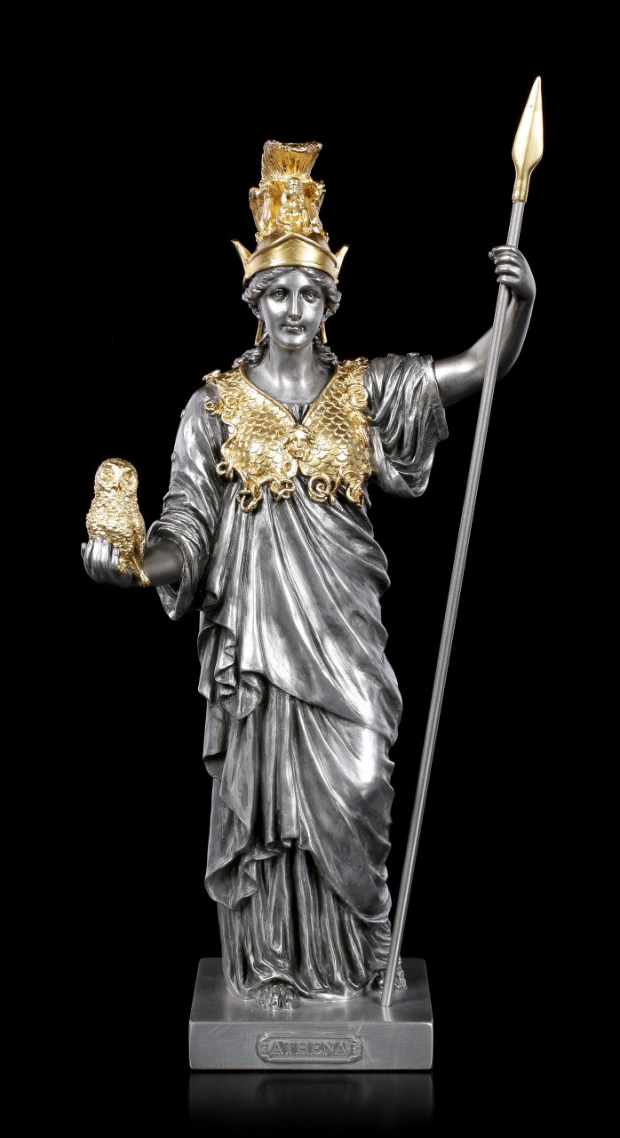 Athena Figurine - Greek Goddess silver-gold