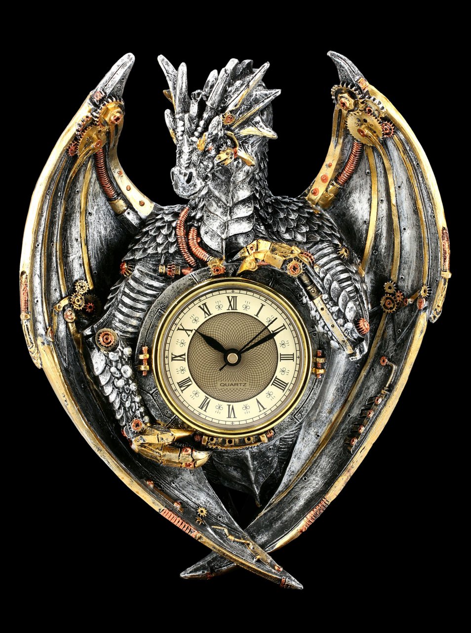 Wall Clock Steampunk Dragon - Dracus Horologium