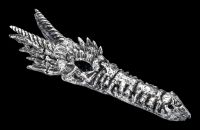Incense Burner - Dragon Skull silver coloured