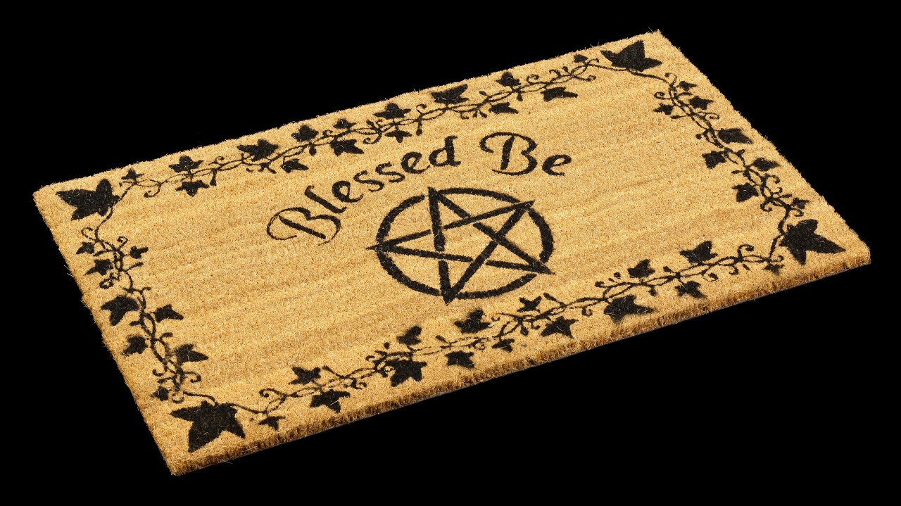 Fantasy Fußmatte mit Pentagramm - Blessed Be