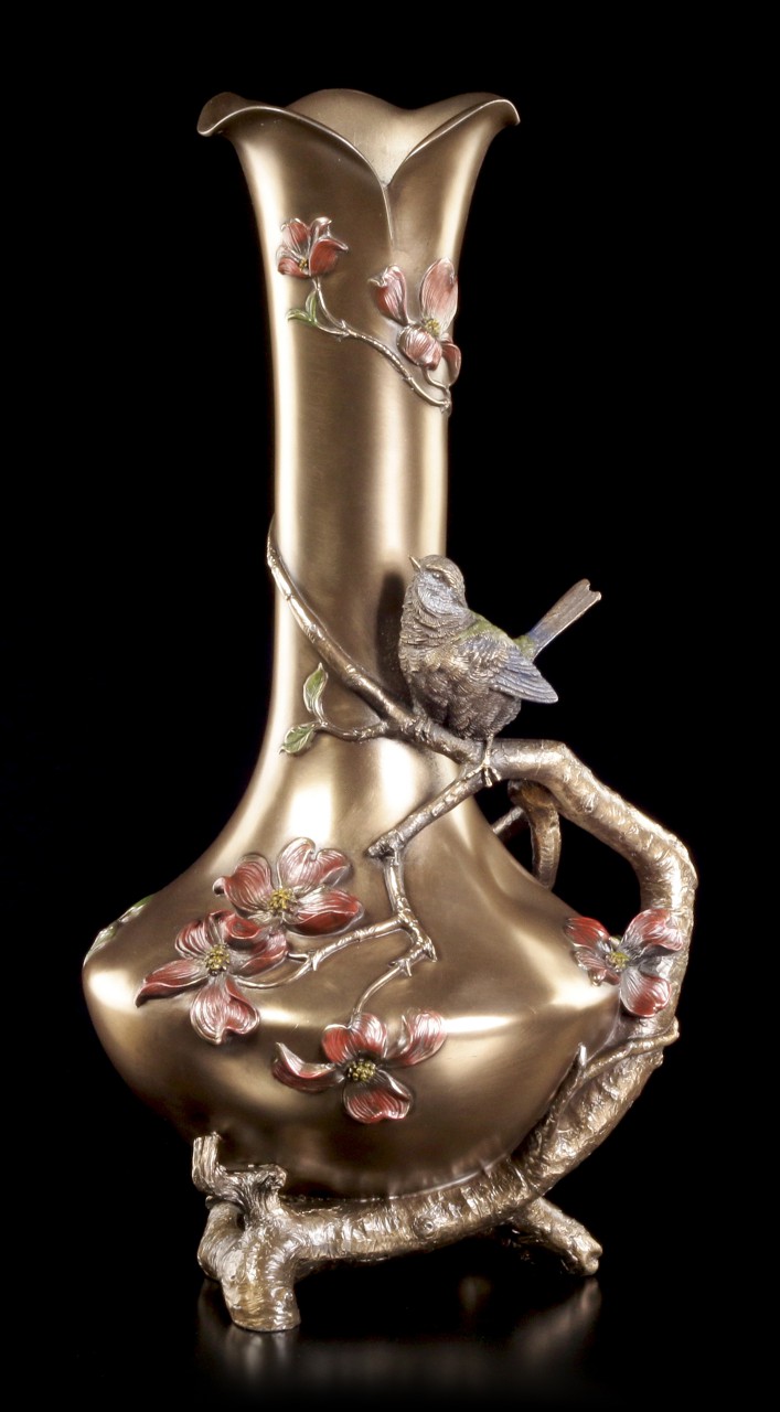 Jugendstil Blumen Vase - Vogel auf Ast