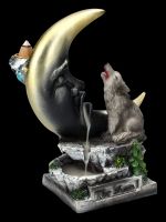 Backflow Incense Burner - Wolf Howls at Moon