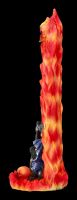 Räucherhalter - Reaper Katze mit Flammen