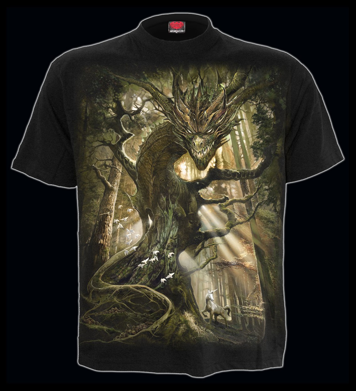 Spiral Gothic T-Shirt - Dragon Forest