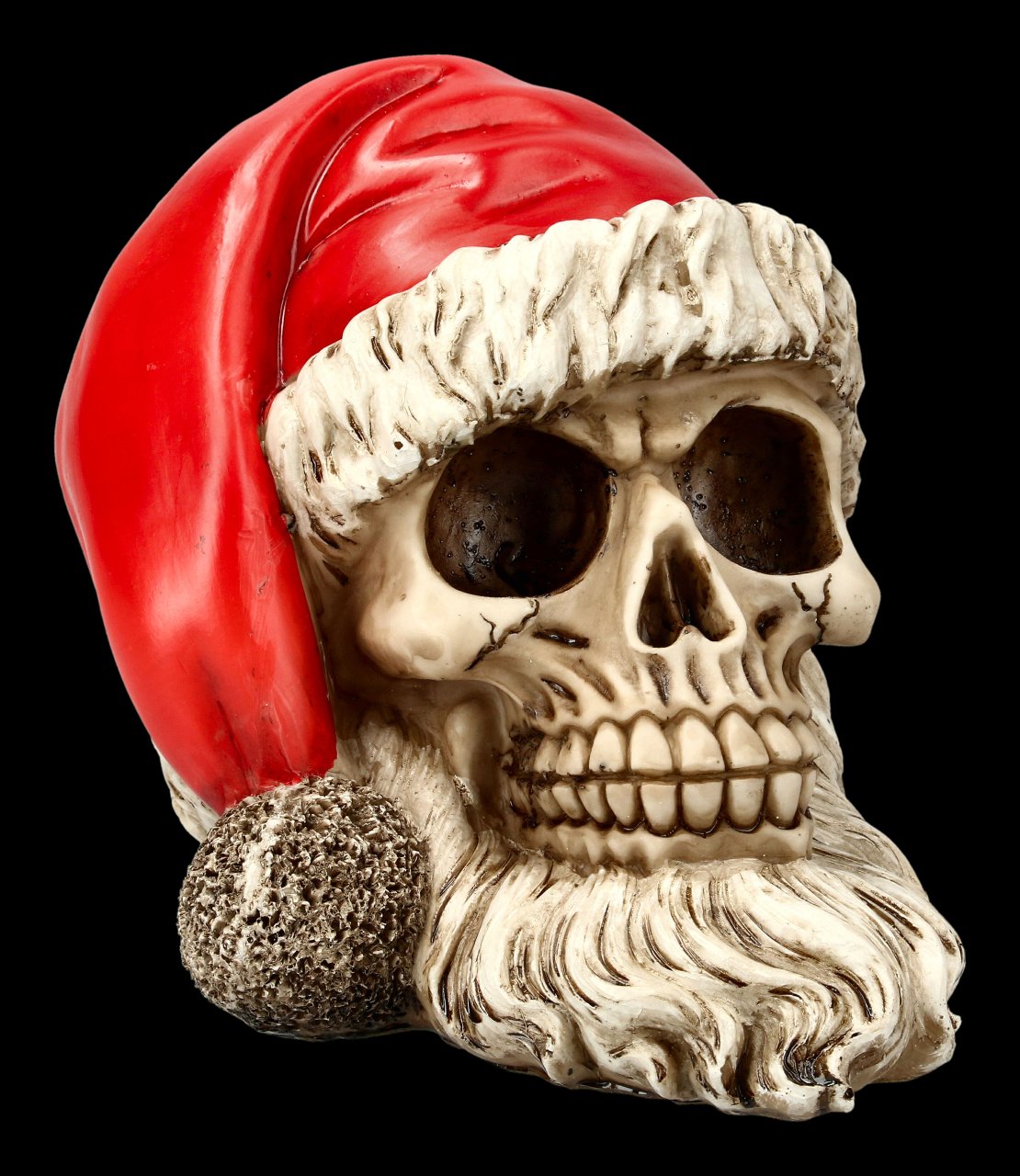 Totenkopf - Weihnachtsmann mit Bart