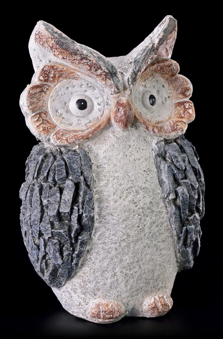 Garden Figurine - Small Owl in Stone Look