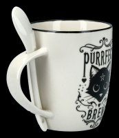 Mug with Spoon - Cat Purrfect Brew