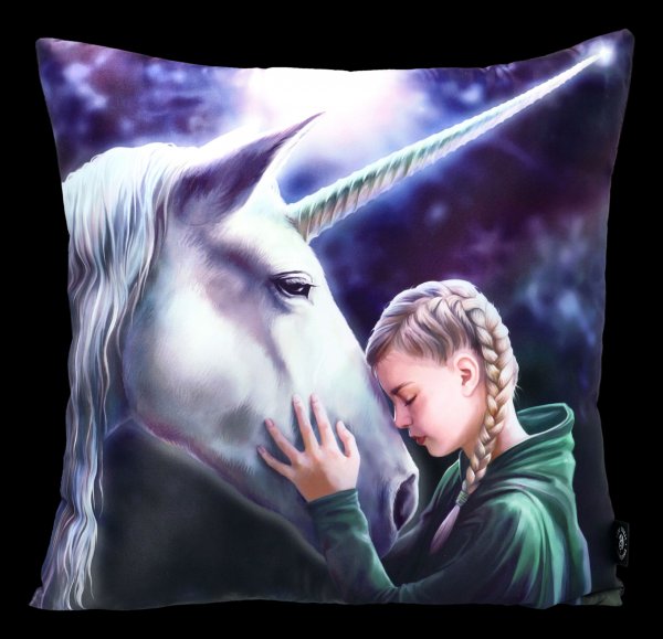 Satin Cushion with Unicorn - The Wish