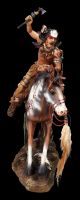 Indianer Figur - Reitend mit Tomahawk groß