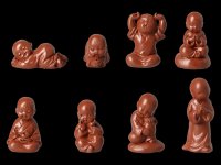 Small Monks Figurines - Set of 8