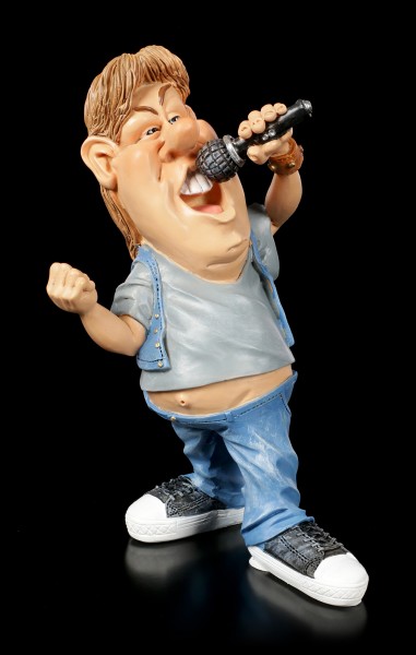 Funny Job Figurine - Singer with Microphone