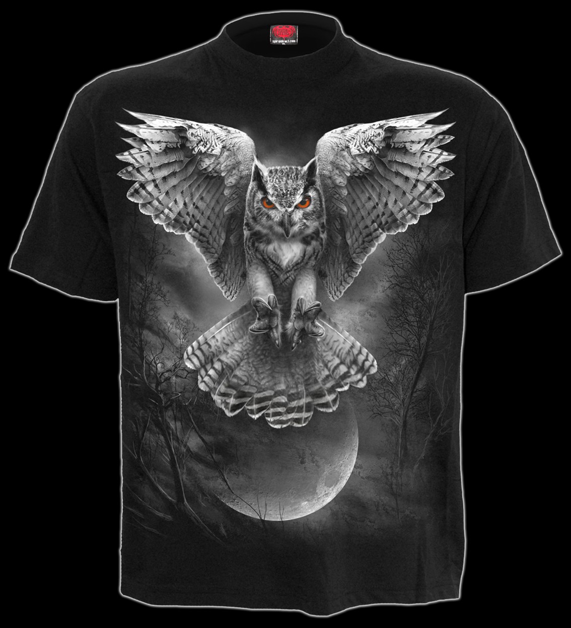 T-Shirt Gothic Eule - Wings Of Wisdom