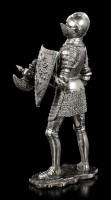 Zinn Ritter Figur mit Schwert und Schild