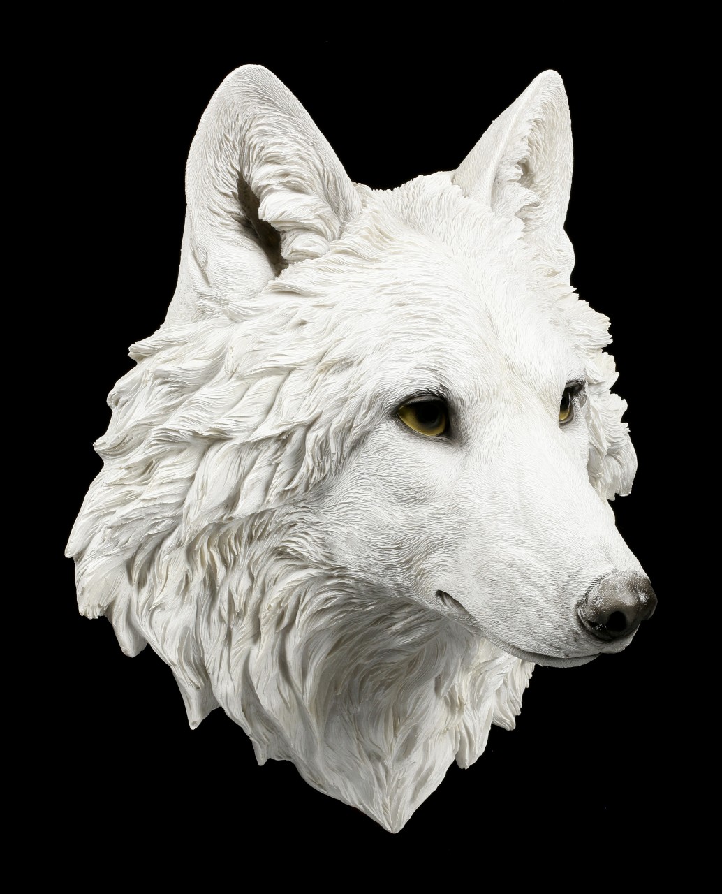 Wolf Head Wall Plaque - Snow Spirit