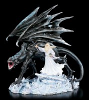 Zauberer Figur - Merlin mit schwarzem Drachen