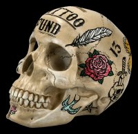 Skull - Tattoo Money Bank - bone colored