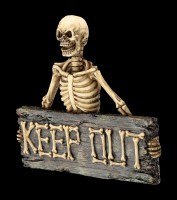 Türschild Skelett - Keep Out