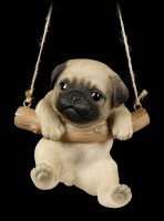 Hanging Dog Figurine - Pug Puppy