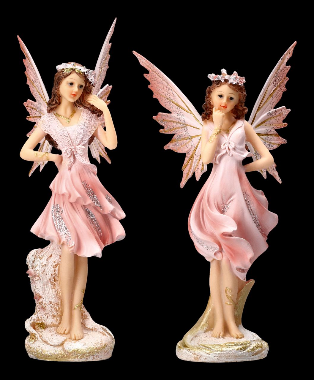 Fairy Figurine Set of 2 - Old Rose