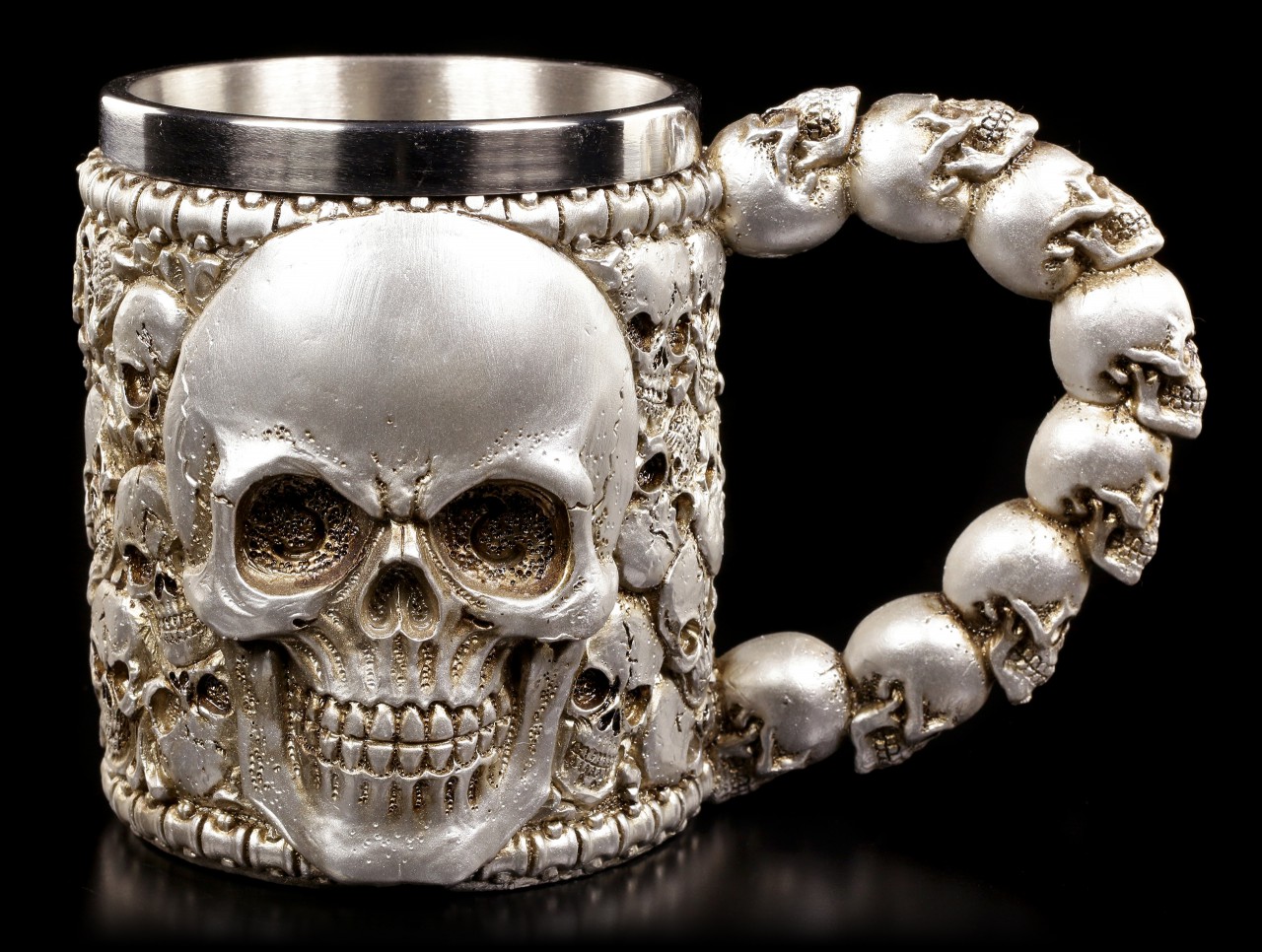 Tankard of Skulls - silver colored