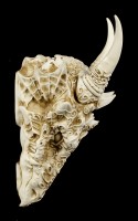 Wall Plaque - Dragon Skull with Ornaments