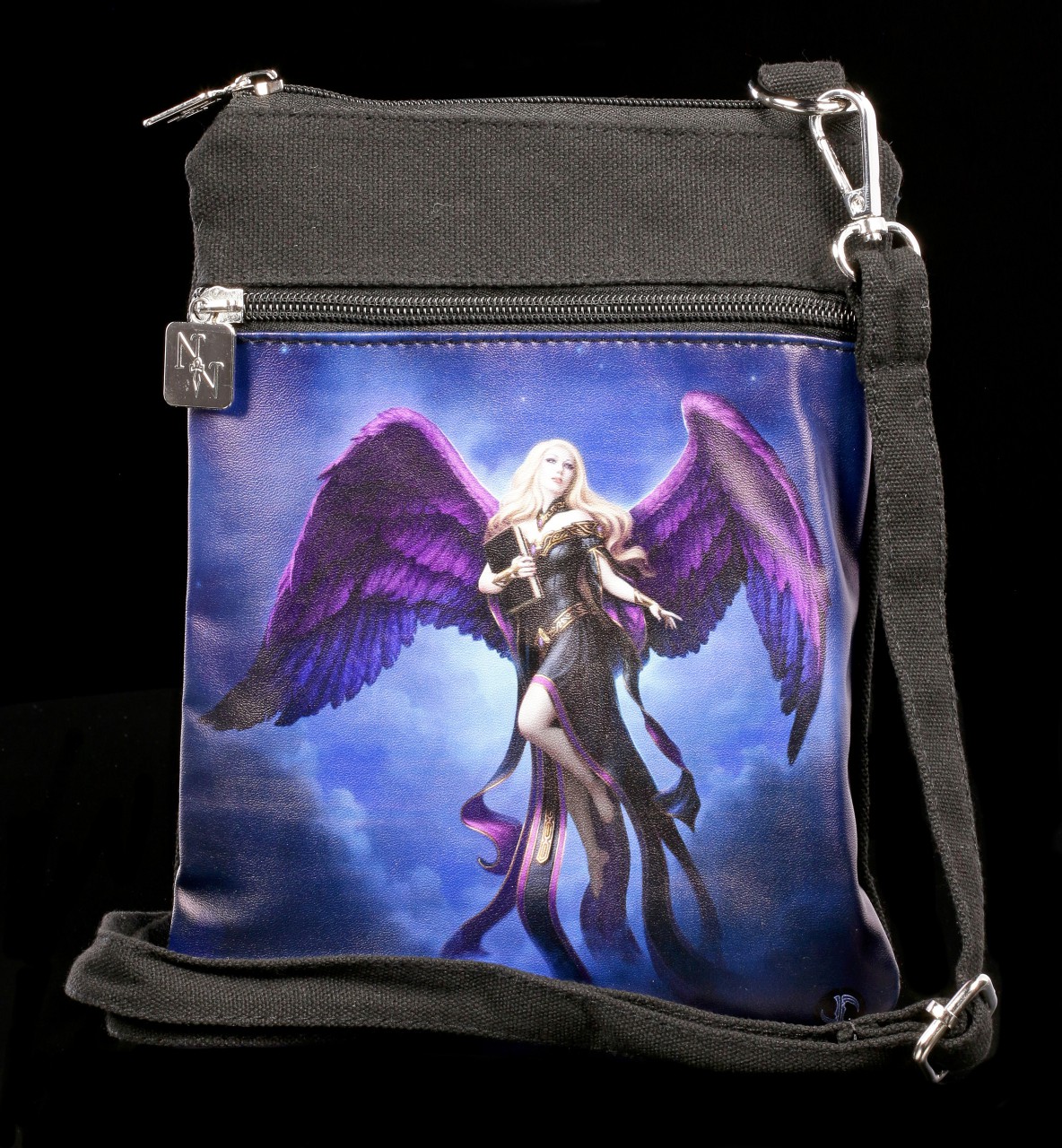 Small Shoulder Bag with Angel - Dark Messenger