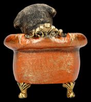Bulldog Figurine - Puppy Sleeping on Armchair