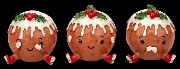 Christmas Pudding Figuren 3er Set - Drei weise Puddings
