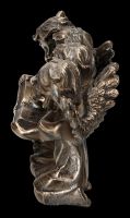 Engel Figur - Vier Putten lesen Buch bronziert