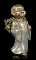 Monk Figurine with Wood on Back