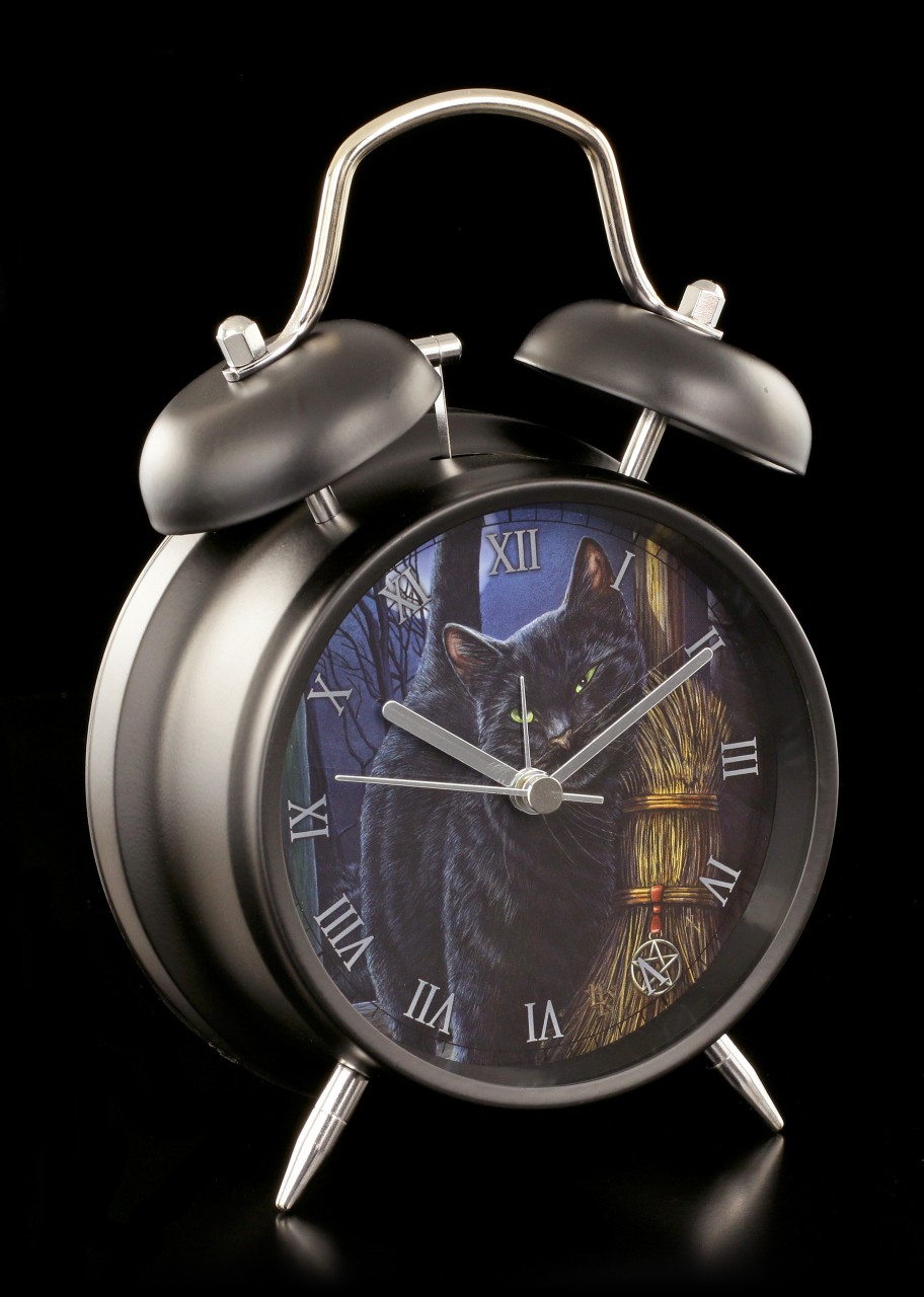Retro Alarm Clock with Cat - A Brush with Magick