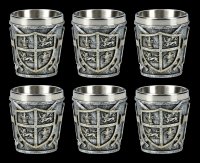 Medieval Shot Glasses - Knight Crests Set of 6
