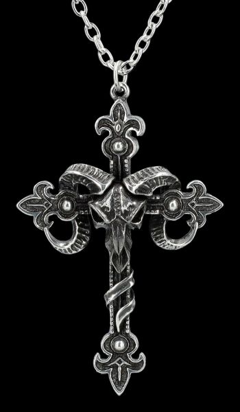 Necklace Skull - Cross of Baphomet