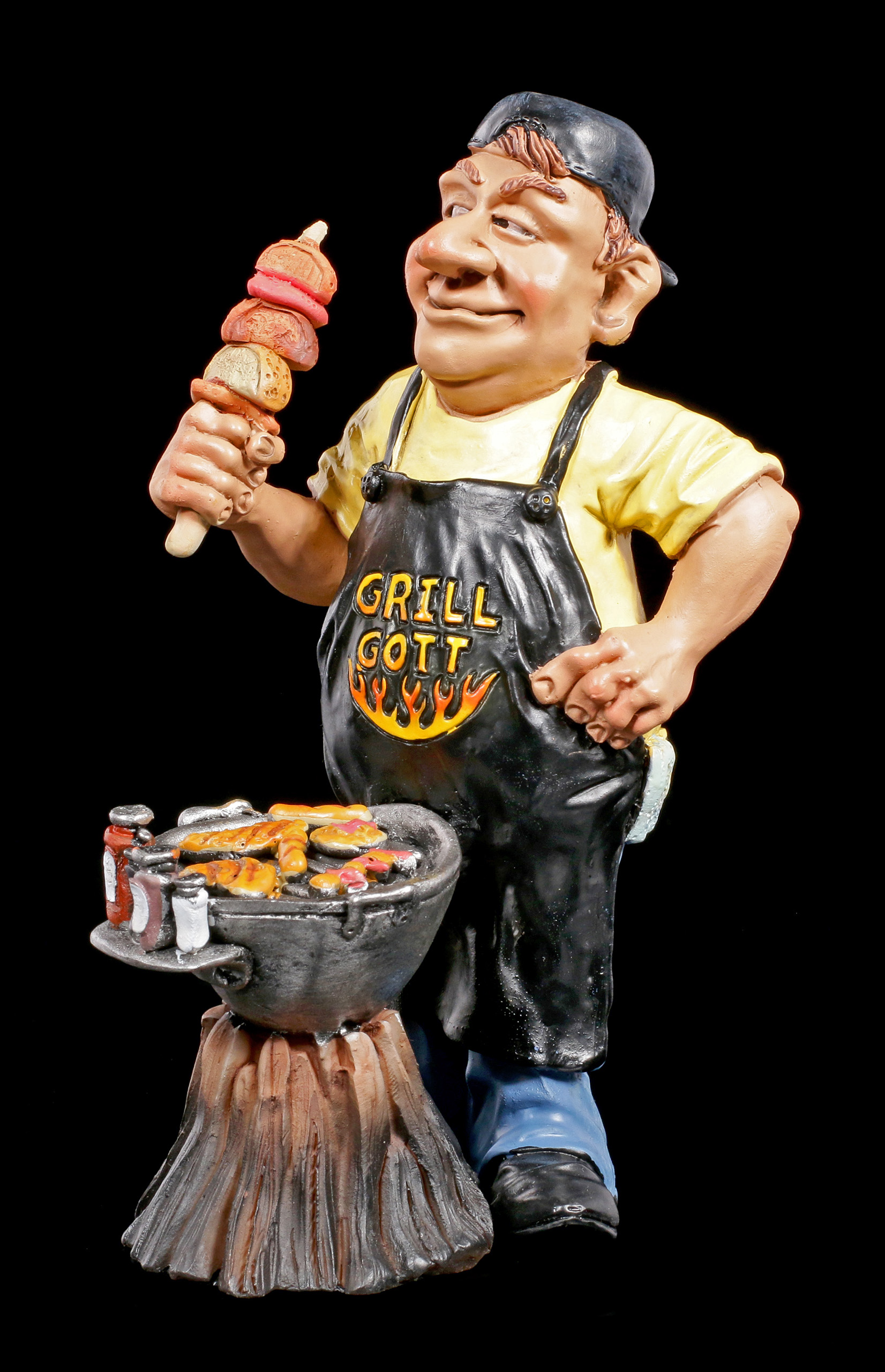 hellig Lavet til at huske Windswept BBQ-Master Figurine with Meat and Sausages | www.figuren-shop.de