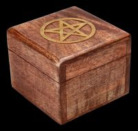 Wodden Box - Brass Pentagram