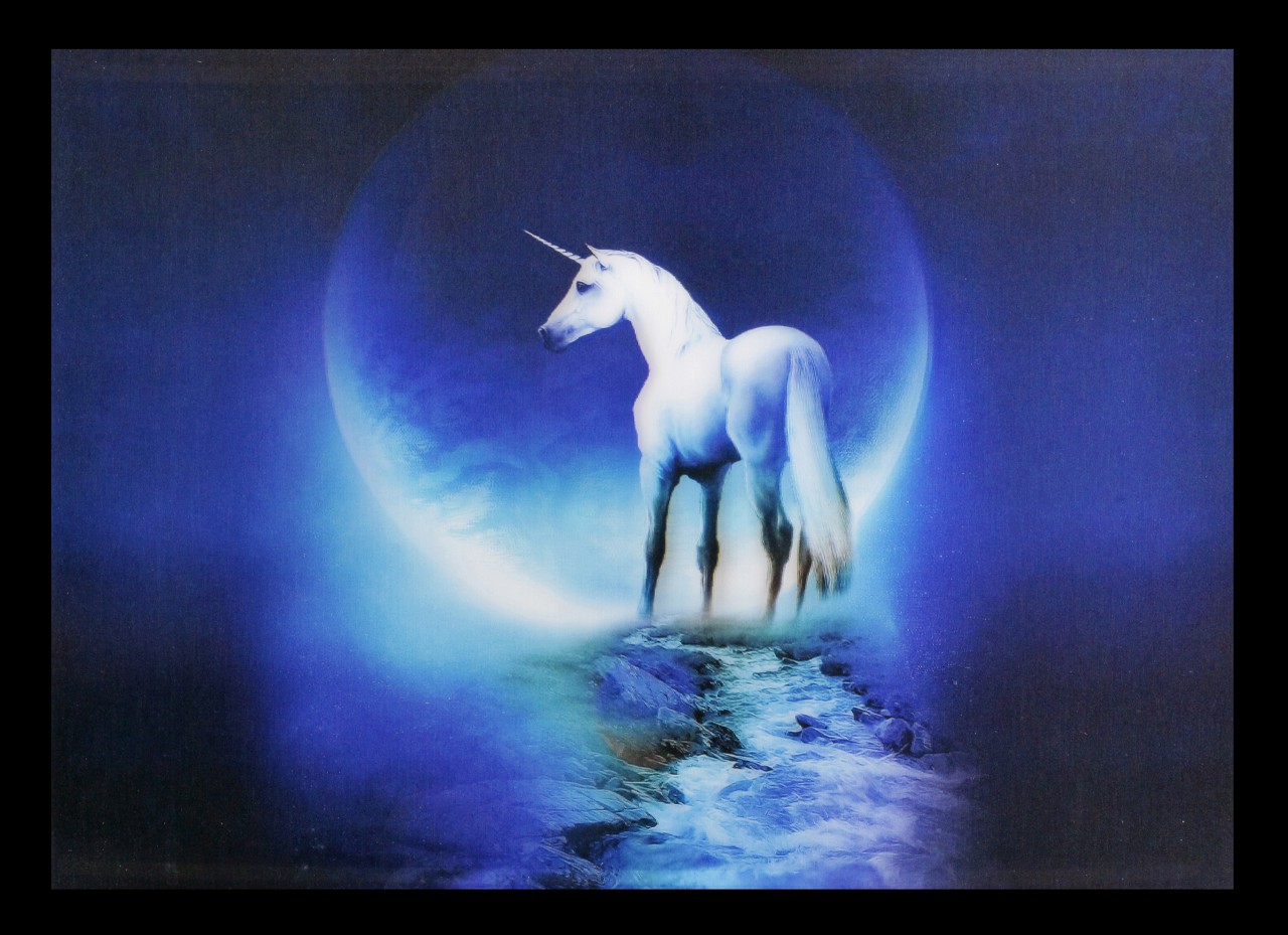 3D-Picture with Unicorn - Dreamland