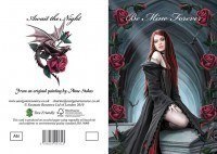 Fantasy Valentinskarte - Await the Night inkl. Umschlag