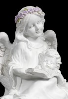 Engel Figur mit Kind und Buch