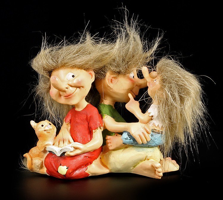Funny Troll Figurine - Family