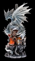 White Dragon Figurine Large - Attacks Castle