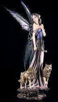 Large Fairy Figure with Wolf Pack - Mystique
