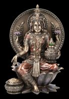 Hindu Göttin Figur - Lakshmi bronziert